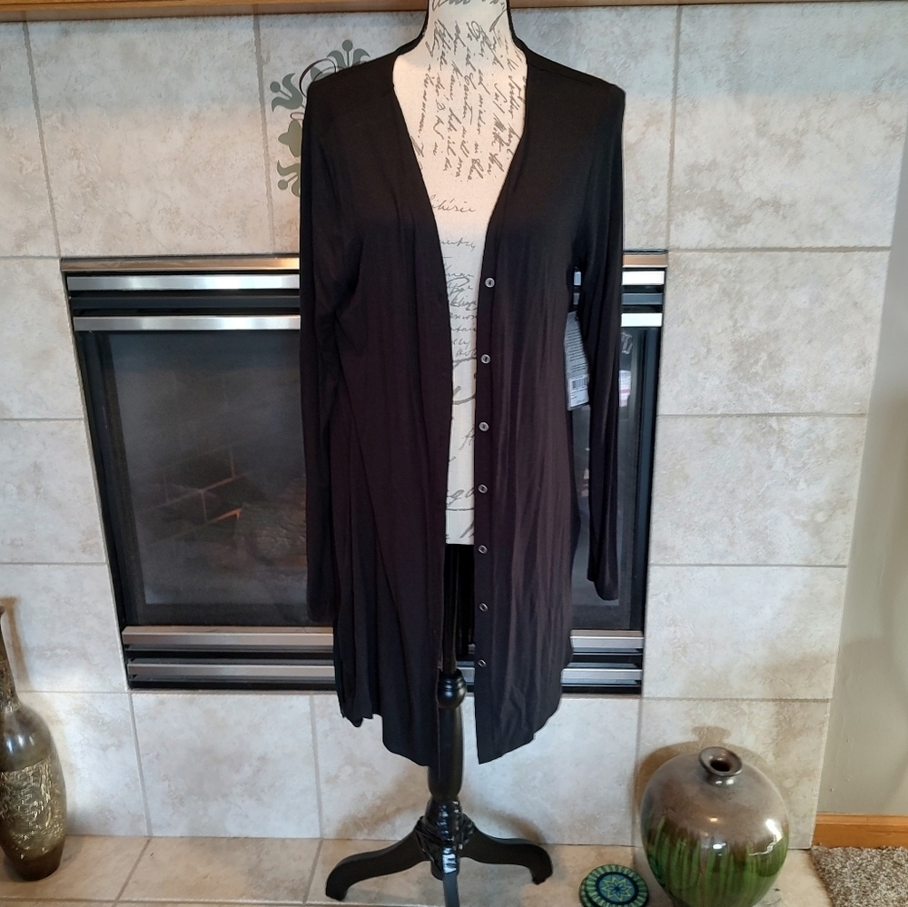Ruff Hewn "Grey" Medium Black Dress Or Long Cardigan!